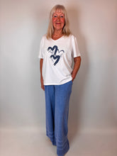 Load image into Gallery viewer, Malissa J Denim Motif T-shirt wf 2811