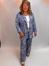 Load image into Gallery viewer, Malissa J Embrodiered Blazer Blue wf2818