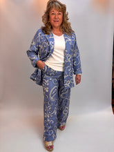 Load image into Gallery viewer, Malissa J Embrodiered Blazer Blue wf2818