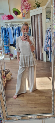 Lulu Linen Trousers Beige