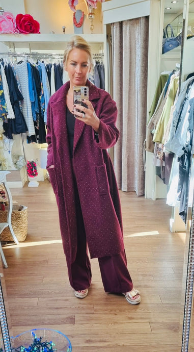 Sparkle Coat Burgandy